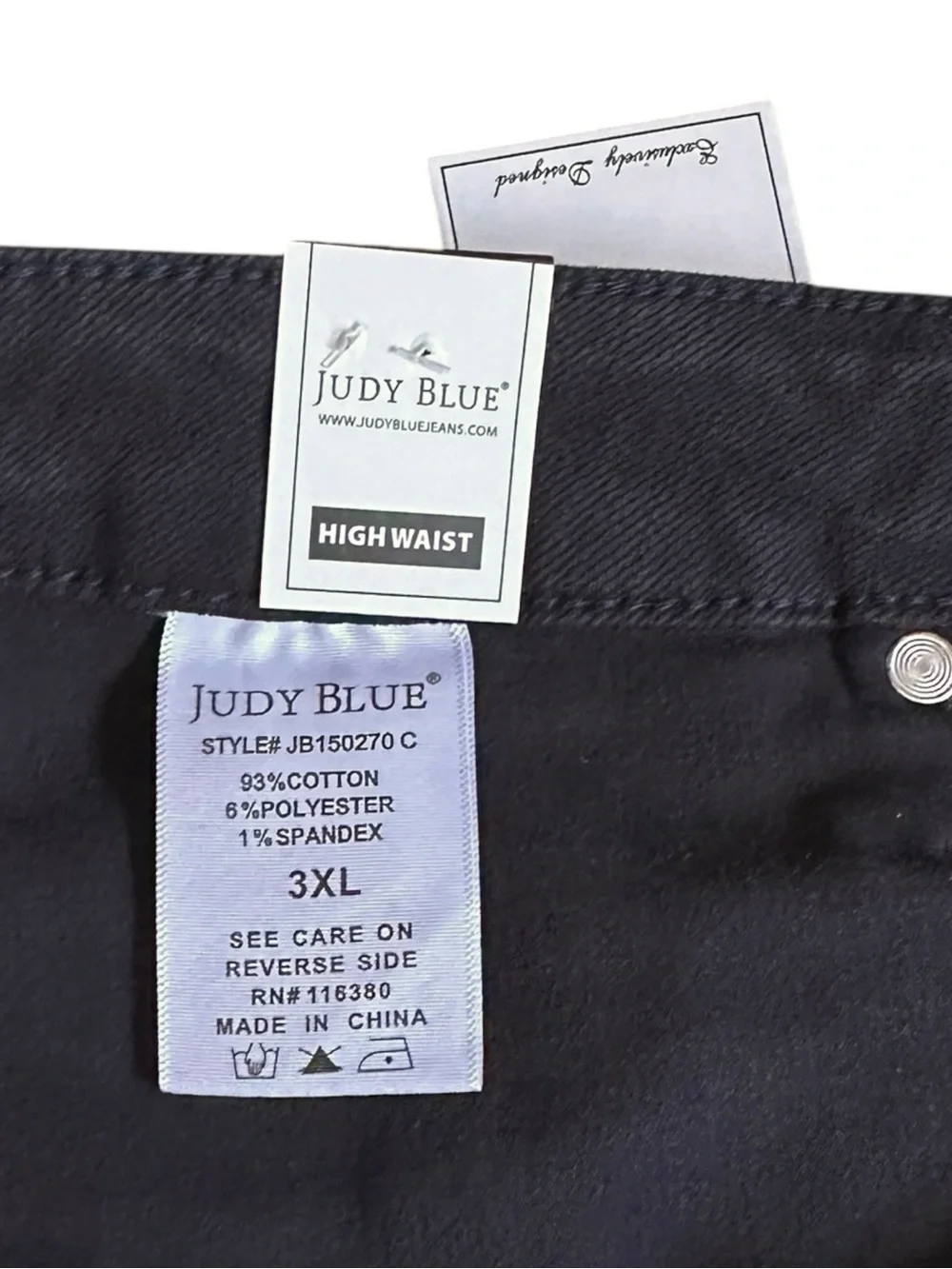Judy Blue 3XL High Waist Bermuda Shorts Black Stretch Denim NWT Plus